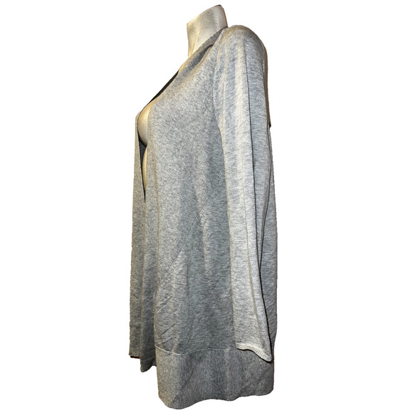 CHICO'S Sweater Sz XL (3) Rib Mix Knit LS Cardigan Work Casual Office Cozychic - Picture 4 of 6